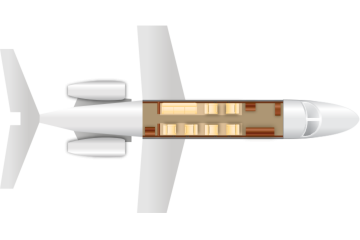 Private Super Mid Size Jet Challenger 300 Floor Plan