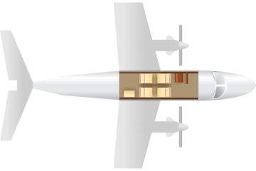 Private Turboprop King Air 90 Floor Plan