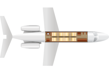 Private Mid Size Jet Lear 45/XR Floor Plan