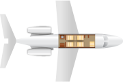 Private Light Jet Citation CJ1 Floor Plan