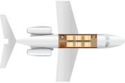Private Light Jet Citation CJ3 Floor Plan