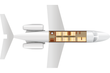 Private Mid Size Jet Citation XLS Floor Plan