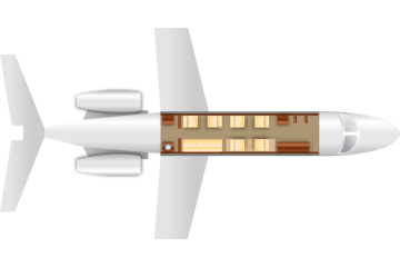 Private Super Mid Size Jet Falcon 50 Floor Plan