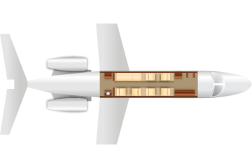 Private Super Mid Size Jet Gulfstream 200 Floor Plan