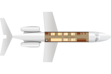 Private Super Mid Size Jet Hawker 4000 Floor Plan