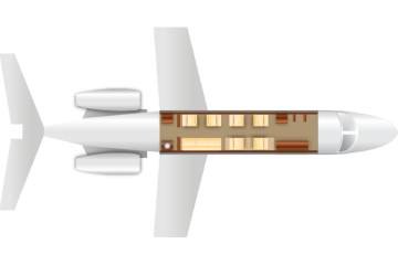 Private Super Mid Size Jet Hawker 1000 Floor Plan