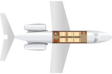 Private Light Jet Lear 40/XR Floor Plan